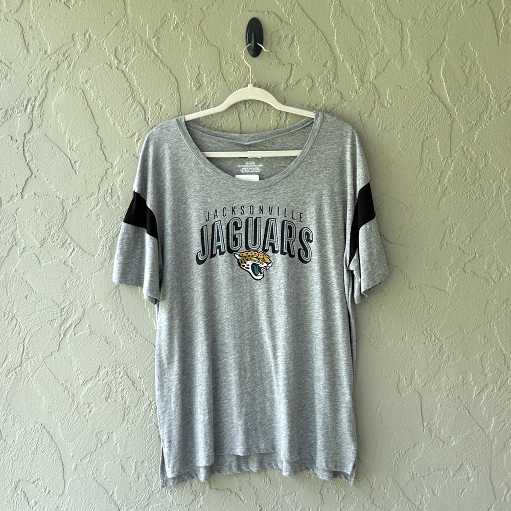 NFL Team Apparel Jacksonville Jaguars XL Heathered Gray Short Sleeve T-Shirt NWT